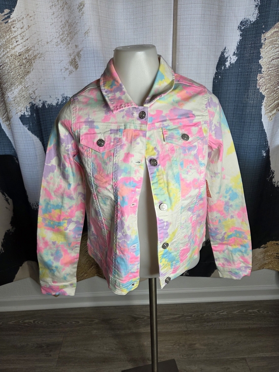 fabkids Other - fabkids Pastel Tie-Dye Denim Jacket in Pink, Yellow, Blue, Purple